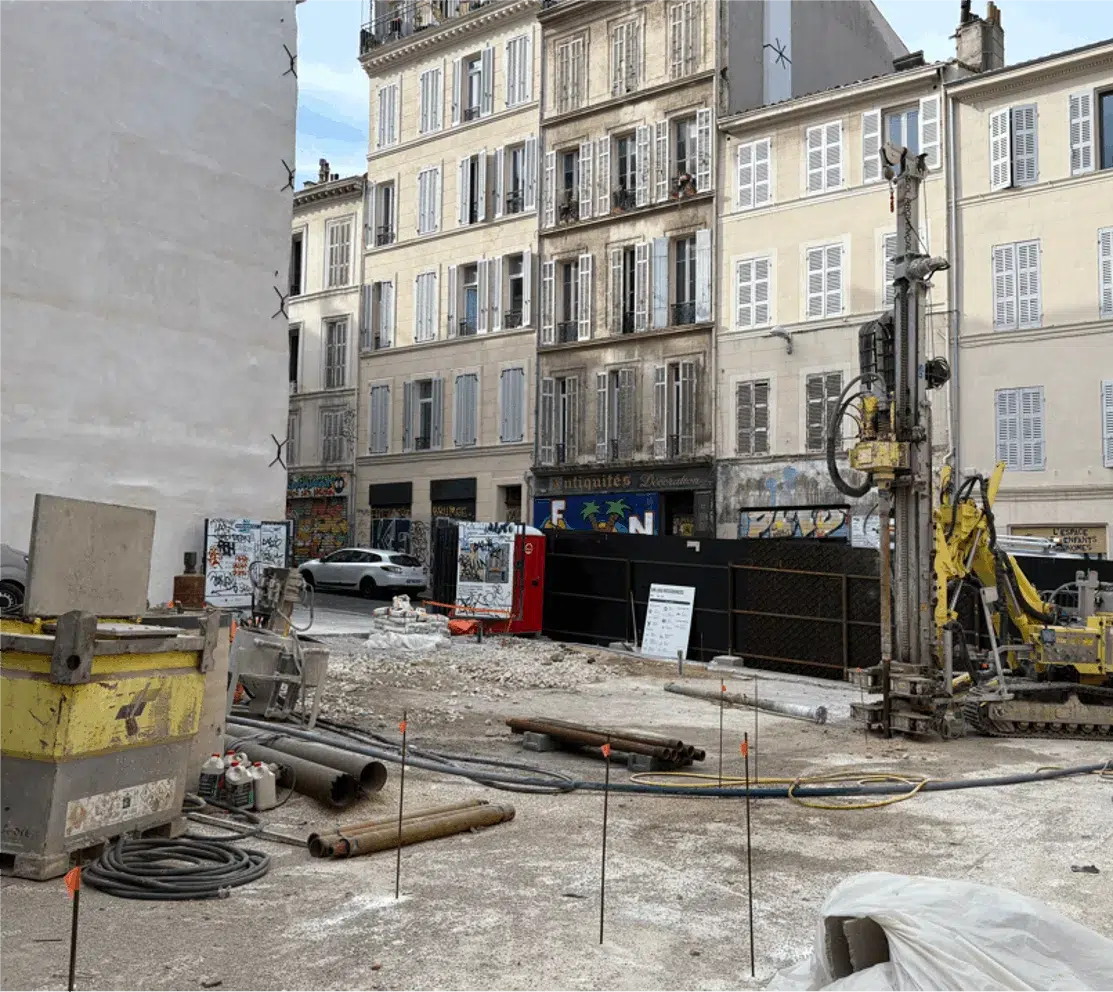 chantier de reconstruction post péril