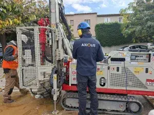 foreuse dans le cadre d'une étude géotechnique axiolis