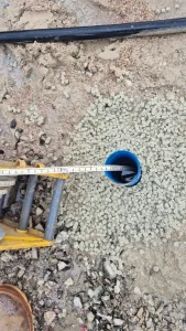 Mise en place d'un piézomètre avec mesure du niveau de nappe – suivi hydrogéologique site haute tension ENEDIS