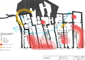 Plan géotechnique de synthèse identifiées sous les immeubles